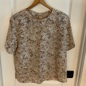 Fashion Attitudes - Short Sleeve Floral Blouse - Multicolor - Ladies Size 14
